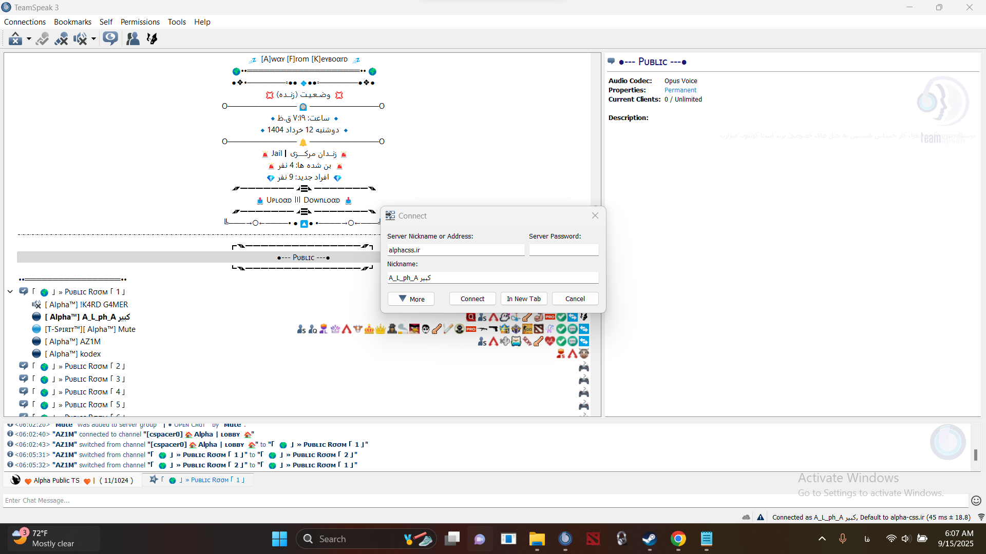سرور تیم اسپیک AlphaCSS تجربه‌ای بی‌نظیر از ارتباطات آنلاین!